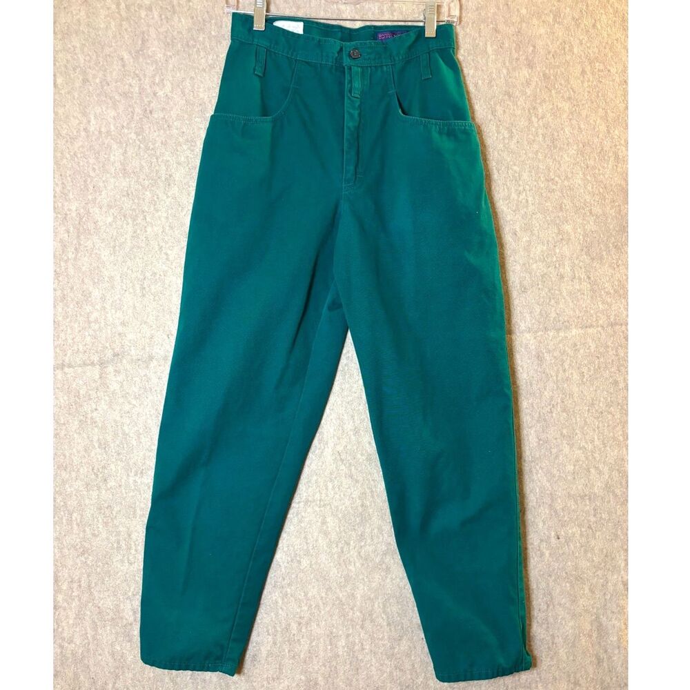 Vintage 80s/90s Esprit Sport Pants Womens 10 (Modern 4-6) Teal High Rise Tapered